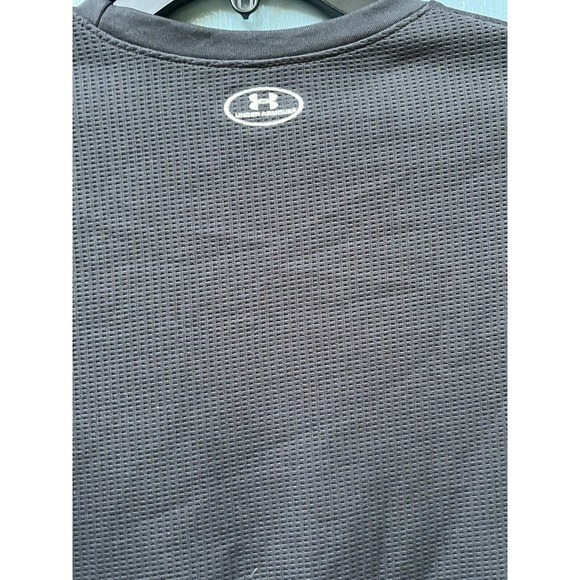 Under Armour Waffle Boy Size 7 Dark Grey All Season Gear Long Sleeve Spell Out - Picture 8 of 16